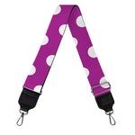 Purple And White Polka Dot Pattern Print Bag Strap