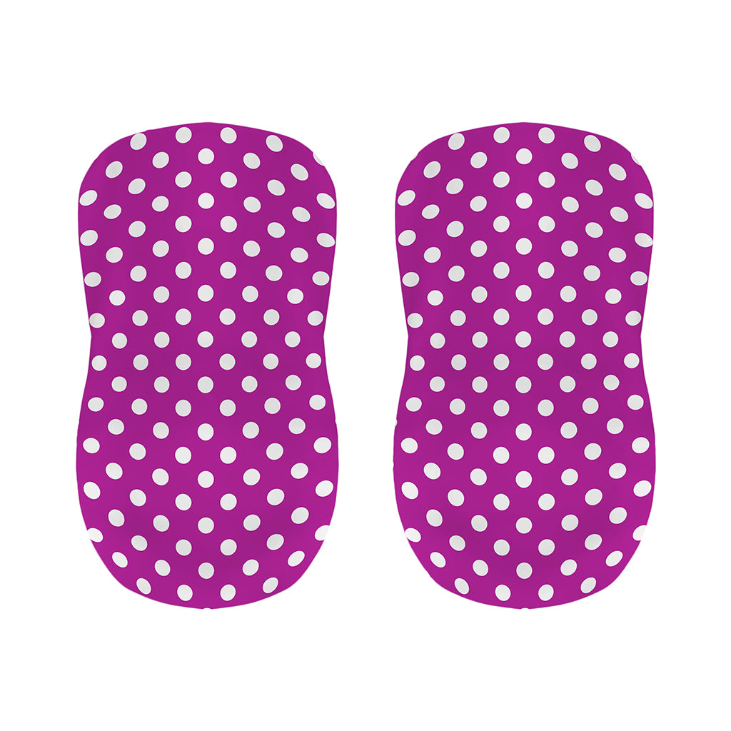 Purple And White Polka Dot Pattern Print Bar Stool Covers