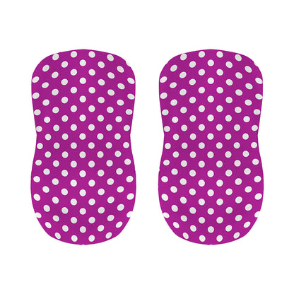 Purple And White Polka Dot Pattern Print Bar Stool Covers