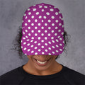 Purple And White Polka Dot Pattern Print Baseball Cap