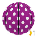 Purple And White Polka Dot Pattern Print Basketball