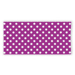 Purple And White Polka Dot Pattern Print Beach Towel