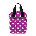 Purple And White Polka Dot Pattern Print Bible Tote Bag