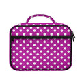 Purple And White Polka Dot Pattern Print Briefcase Bible Bag