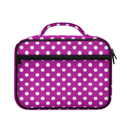Purple And White Polka Dot Pattern Print Briefcase Bible Bag