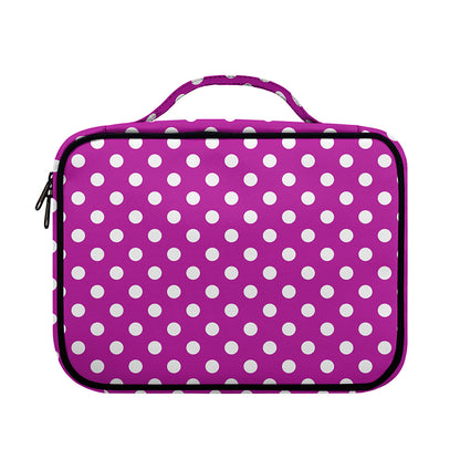 Purple And White Polka Dot Pattern Print Briefcase Bible Bag