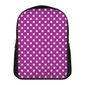 Purple And White Polka Dot Pattern Print Casual Backpack