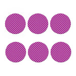Purple And White Polka Dot Pattern Print Coaster Set