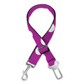 Purple And White Polka Dot Pattern Print Dog Seat Belt