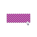 Purple And White Polka Dot Pattern Print Extended Mouse Pad