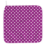 Purple And White Polka Dot Pattern Print Hand Towel