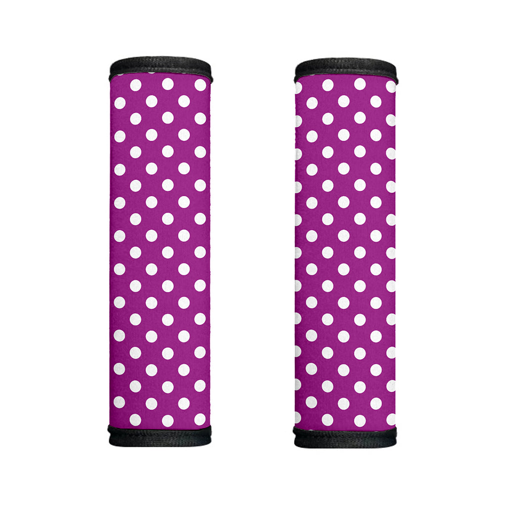 Purple And White Polka Dot Pattern Print Handle Covers