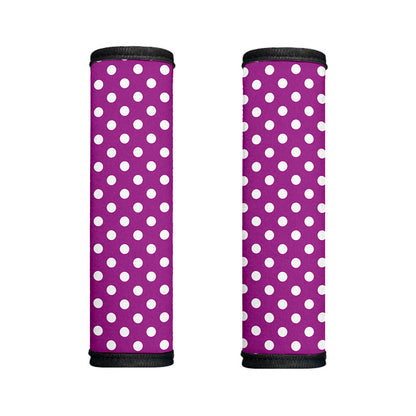 Purple And White Polka Dot Pattern Print Handle Covers