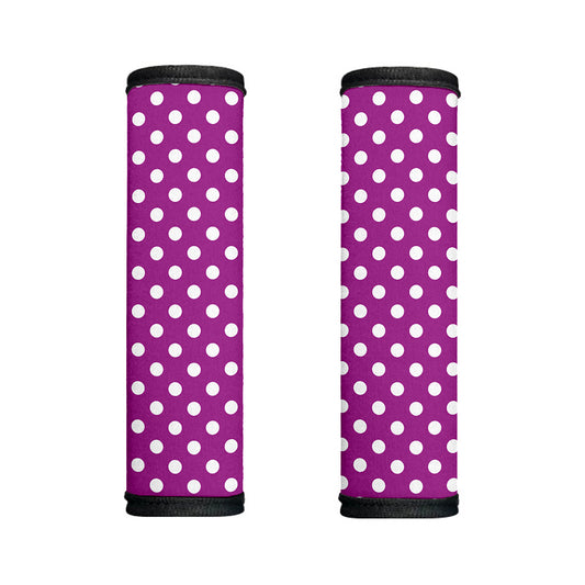 Purple And White Polka Dot Pattern Print Handle Covers