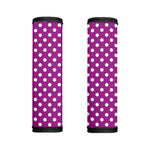 Purple And White Polka Dot Pattern Print Handle Covers