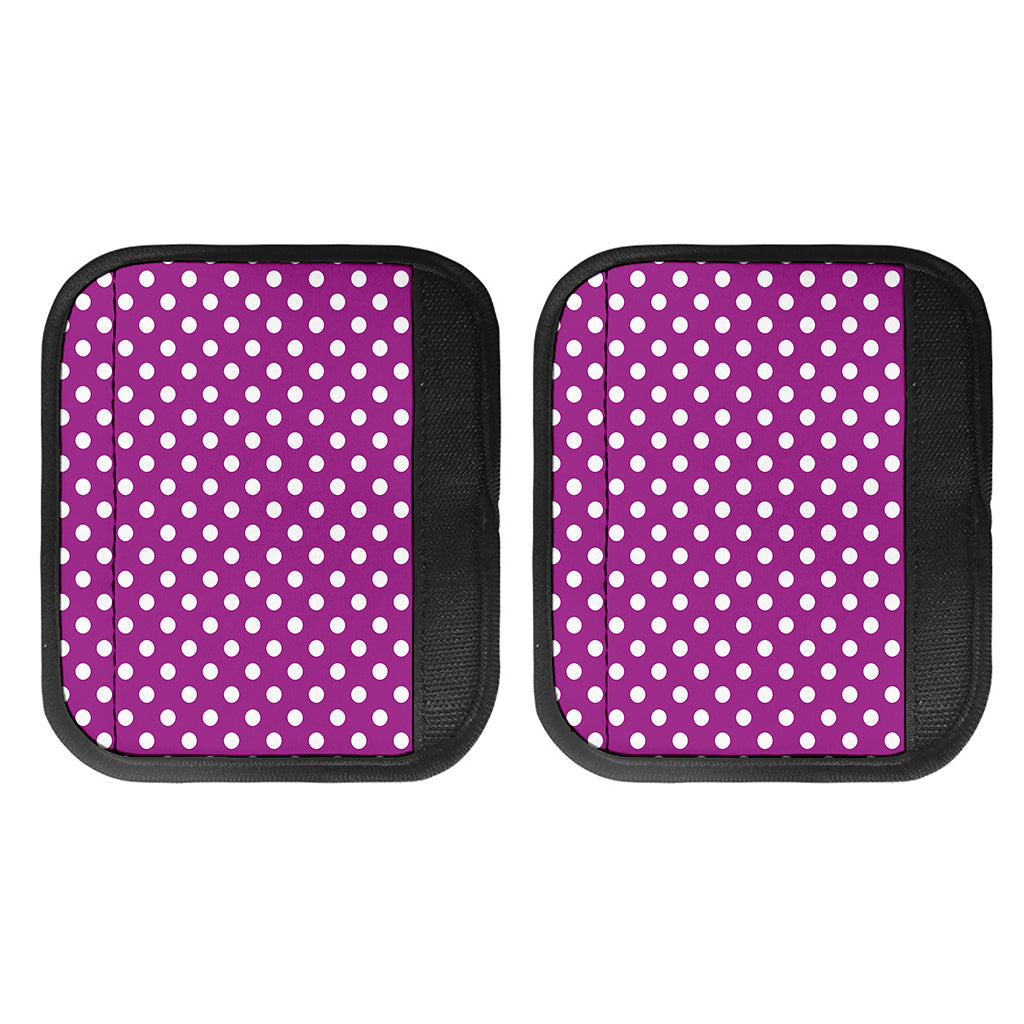 Purple And White Polka Dot Pattern Print Handle Covers