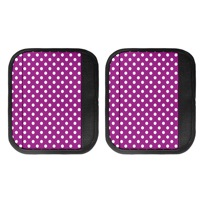Purple And White Polka Dot Pattern Print Handle Covers