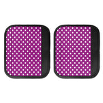 Purple And White Polka Dot Pattern Print Handle Covers