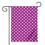 Purple And White Polka Dot Pattern Print House Flag