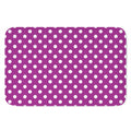 Purple And White Polka Dot Pattern Print Indoor Door Mat