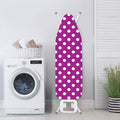 Purple And White Polka Dot Pattern Print Ironing Board Cover