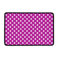 Purple And White Polka Dot Pattern Print Kitchen Mat