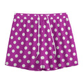 Purple And White Polka Dot Pattern Print Mesh Shorts