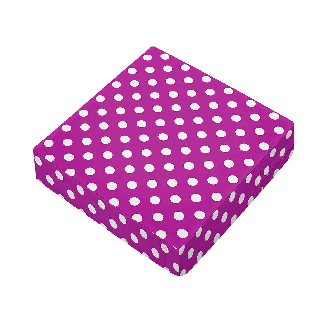 Purple And White Polka Dot Pattern Print Outdoor Seat Cushion Cover