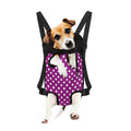 Purple And White Polka Dot Pattern Print Pet Carrier Backpack