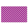 Purple And White Polka Dot Pattern Print Polyester Doormat