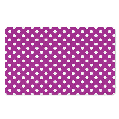 Purple And White Polka Dot Pattern Print Polyester Doormat