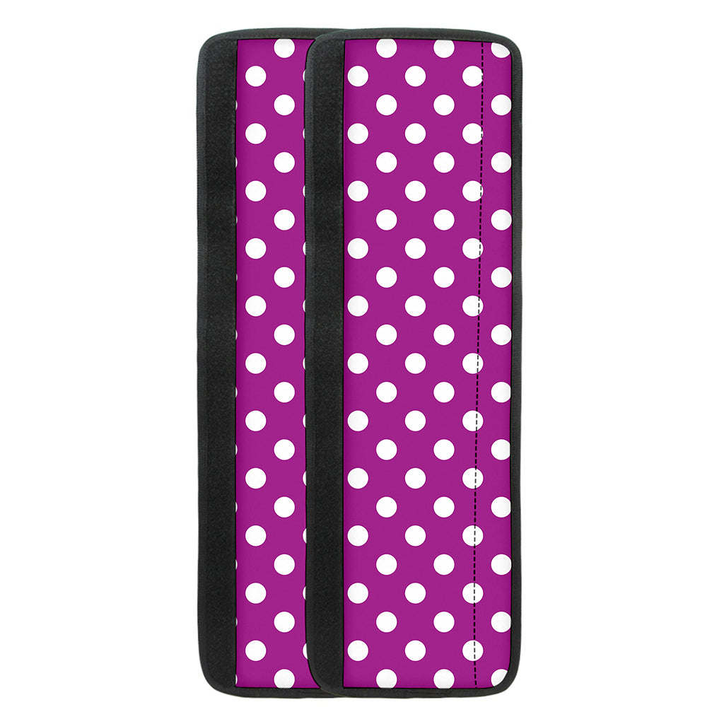 Purple And White Polka Dot Pattern Print Refrigerator Handle Covers