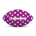 Purple And White Polka Dot Pattern Print Rugby Ball