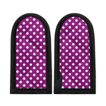 Purple And White Polka Dot Pattern Print Skillet Handle Cover