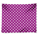 Purple And White Polka Dot Pattern Print Tapestry