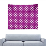 Purple And White Polka Dot Pattern Print Tapestry