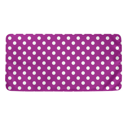 Purple And White Polka Dot Pattern Print Towel