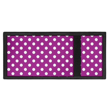 Purple And White Polka Dot Pattern Print Trifold Wallet