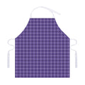 Purple And White Tattersall Print Adjustable Apron