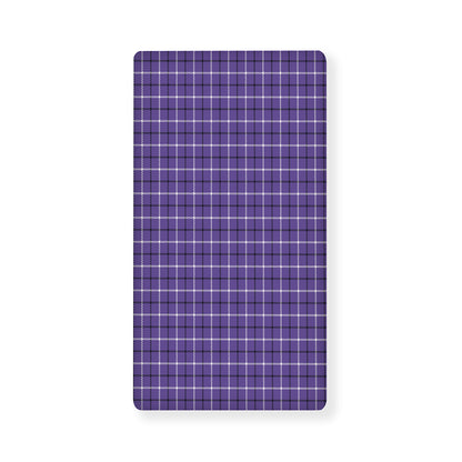 Purple And White Tattersall Print Baby Crib Sheet