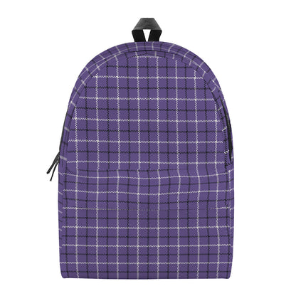 Purple And White Tattersall Print Backpack