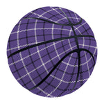 Purple And White Tattersall Print Basketball