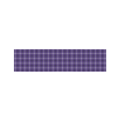 Purple And White Tattersall Print Bed Runner