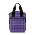 Purple And White Tattersall Print Bible Tote Bag