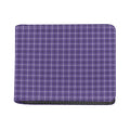 Purple And White Tattersall Print Bifold Wallet