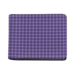 Purple And White Tattersall Print Bifold Wallet