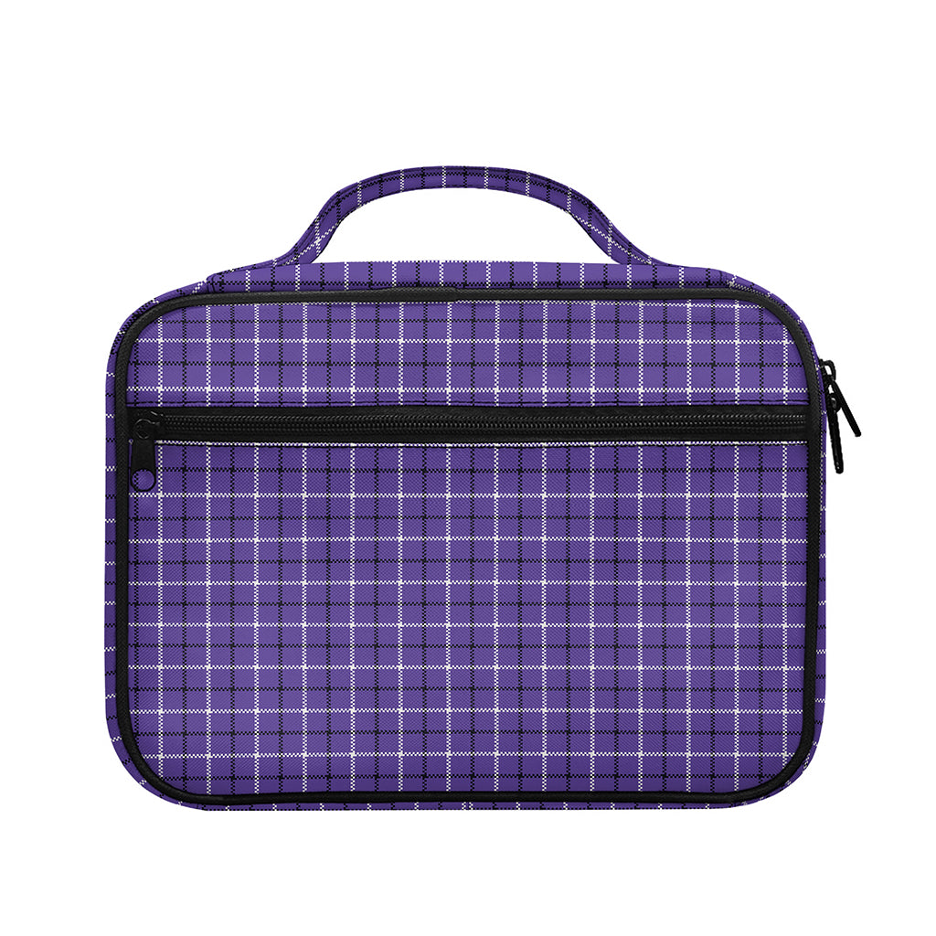Purple And White Tattersall Print Briefcase Bible Bag
