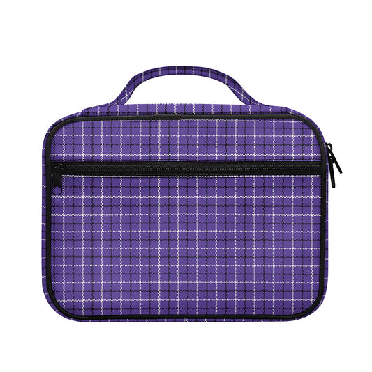 Purple And White Tattersall Print Briefcase Bible Bag