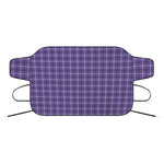 Purple And White Tattersall Print Car Windshield Snow Cover