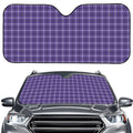 Purple And White Tattersall Print Car Windshield Sun Shade